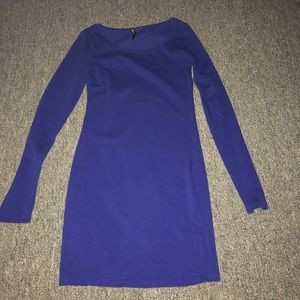 Blue body con dress